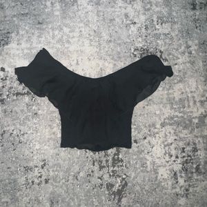 Charlotte Russe Black Crop Top- size XS